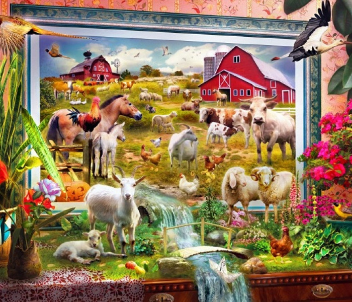 Puzzle - Bluebird - Maľovaná farma