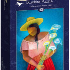 Puzzle - Bluebird - Nő virággal