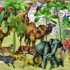 Puzzle - Bluebird - Zvieratá v púšti