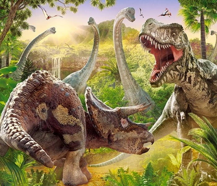 Puzzle - Castorland - Luptă de dinozauri