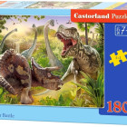 Puzzle - Castorland - Luptă de dinozauri
