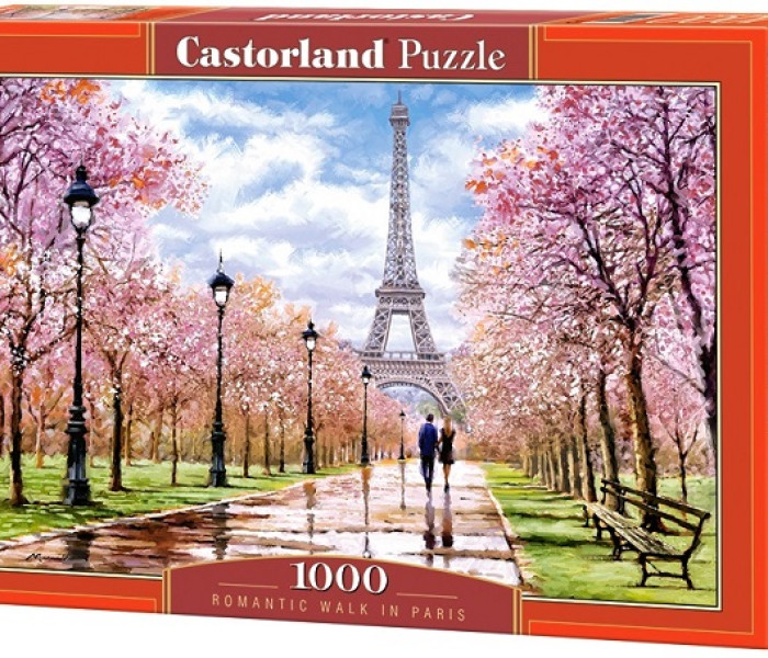 Puzzle - Castorland - Romantická prechádzka v Paríži