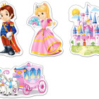 Puzzle - Castorland - Svět princezen - 4 v 1