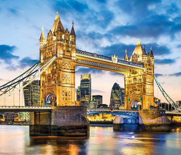 Puzzle - Clementoni - Tower Bridge strălucitor