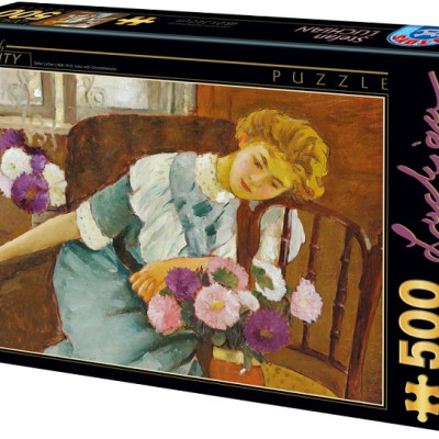 Puzzle Lorica krizantém csokorral