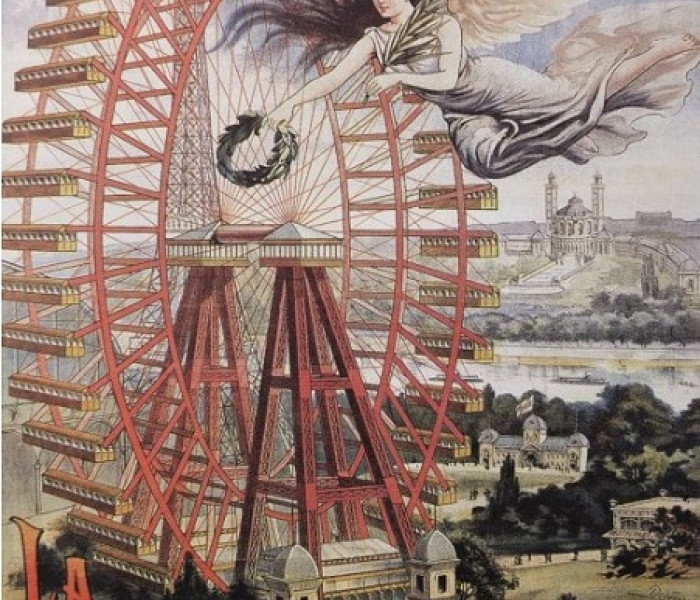 Puzzle - D-toys - Plagát - Veľké koleso v Paríži