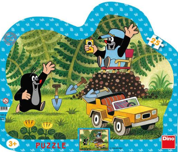 Puzzle - Dino - Krtko so žltým autom