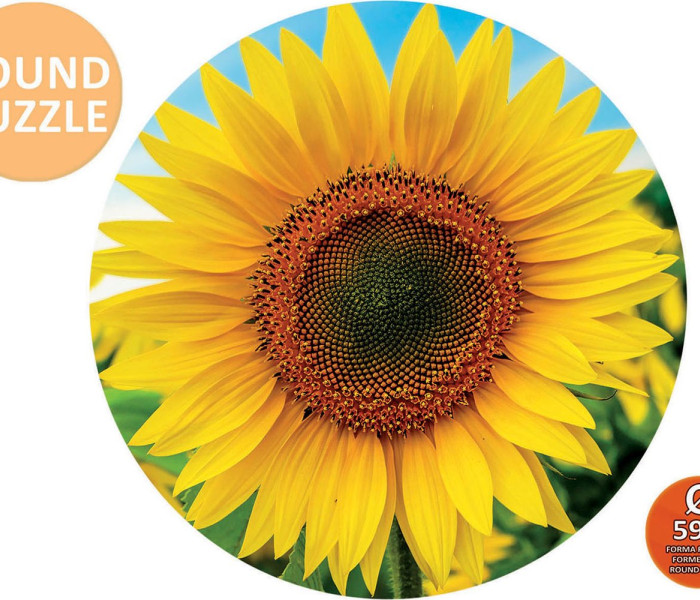 Puzzle - Educa - Floarea-soarelui - Puzzle rotund