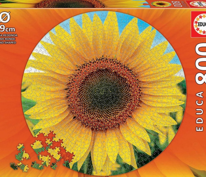 Puzzle - Educa - Floarea-soarelui - Puzzle rotund