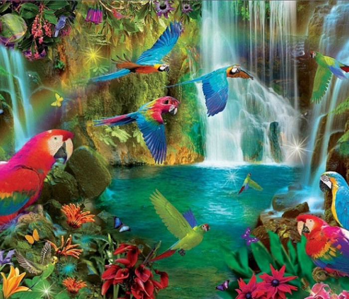 Puzzle - Educa - Tropické papagáje