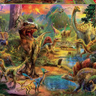 Puzzle - Educa - Územie dinosaurov