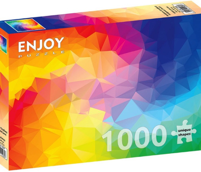 Puzzle - Enjoy - Polygonálna farebná špirála