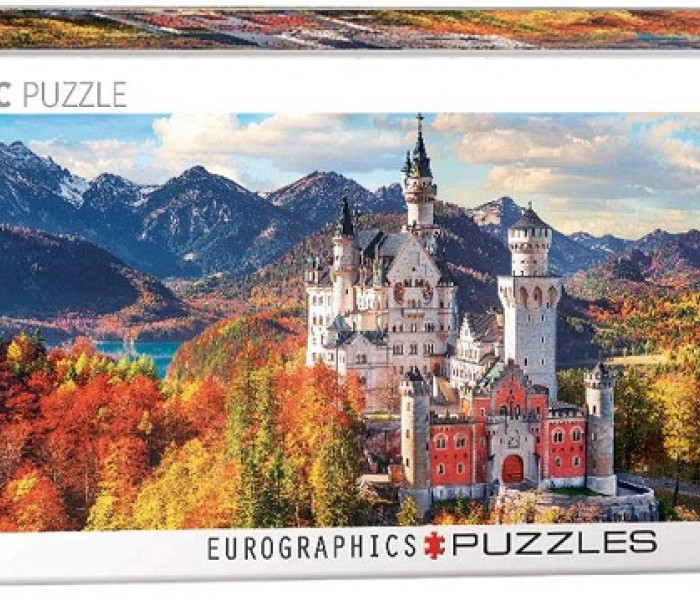 Puzzle - Eurographics - Vedere asupra castelului Neuschwanstein - Puzzle panoramic