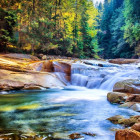 Puzzle - Grafika - Vodopád v lese