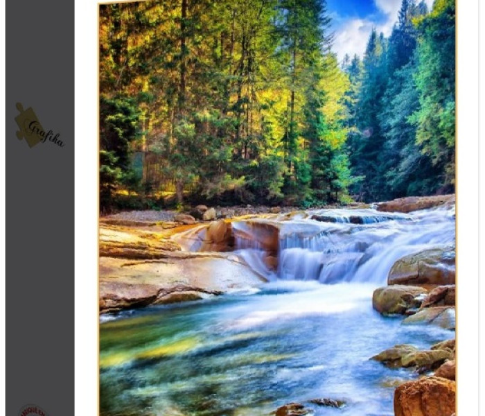 Puzzle - Grafika - Vodopád v lese