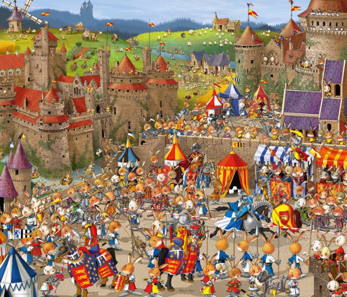 Puzzle - Heye - Králičie turnaje - Triangular puzzle