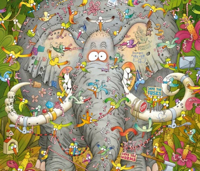 Puzzle - Heye - Sloní život - Triangular puzzle