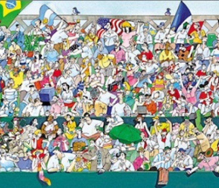 Puzzle - Heye - Športovní fanúšikovia - Panoramatické puzzle