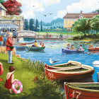 Puzzle - Falcon - Jazero s loďkami