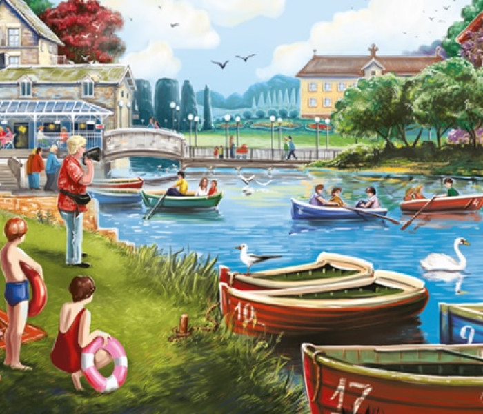 Puzzle - Falcon - Jazero s loďkami