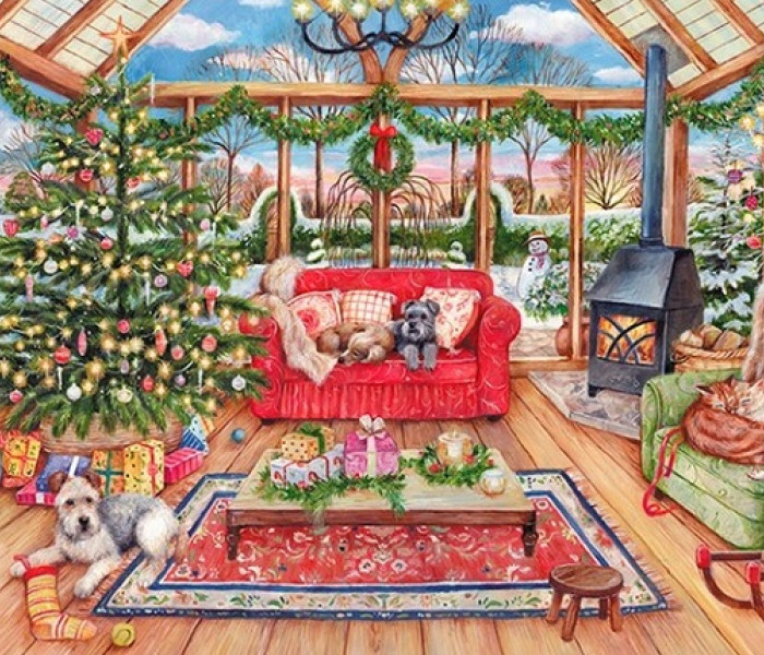 Puzzle - Falcon - Vianočná zimná záhrada