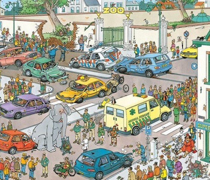 Puzzle - Jumbo - Slon na nákupoch