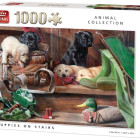 Puzzle - King - Cățeluși pe scări