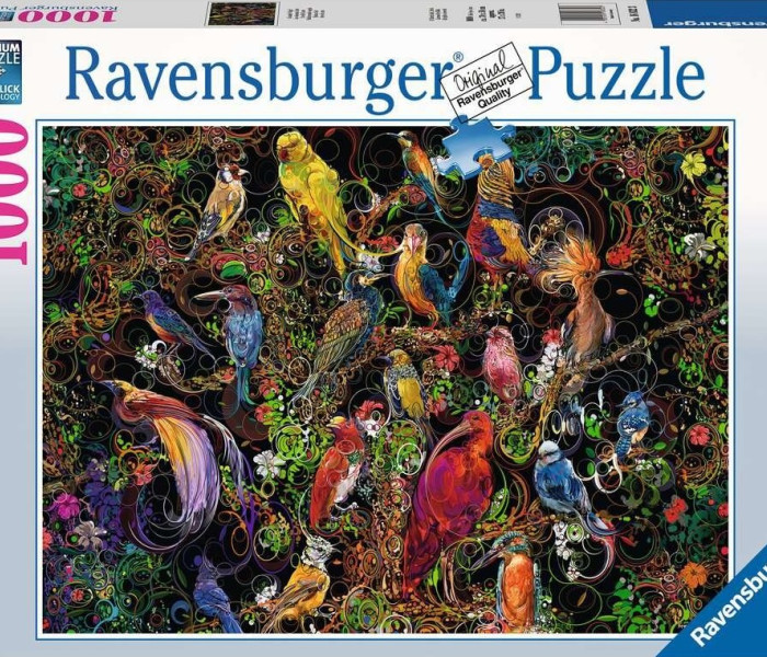 Puzzle - Ravensburger - Maľovaný vtáci