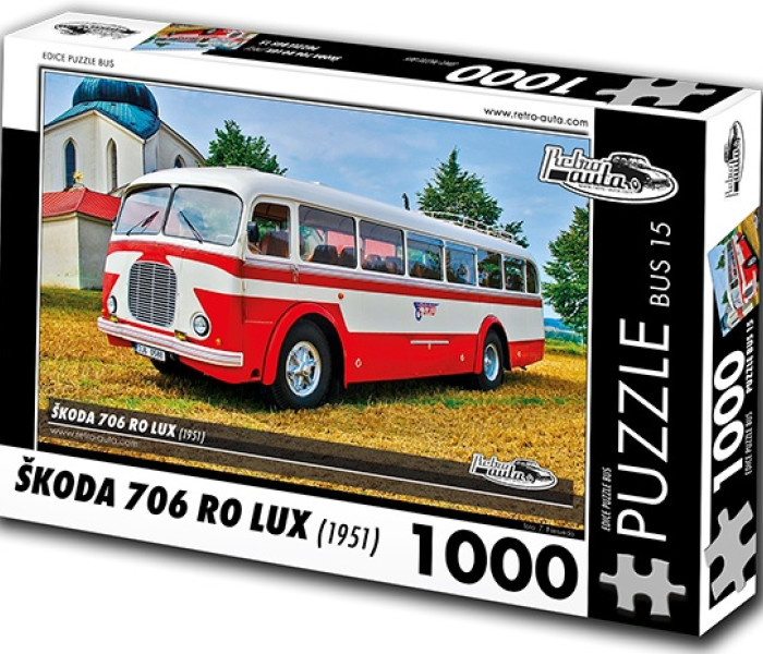 Puzzle - Retro-auta - Bus Škoda 706 RO LUX (1951)