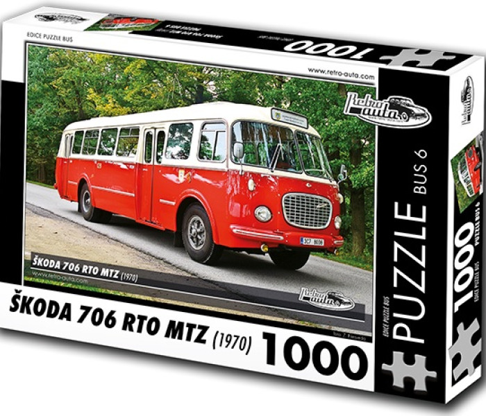 Puzzle - Retro-auta - Bus Škoda 706 RTO MTZ (1970)