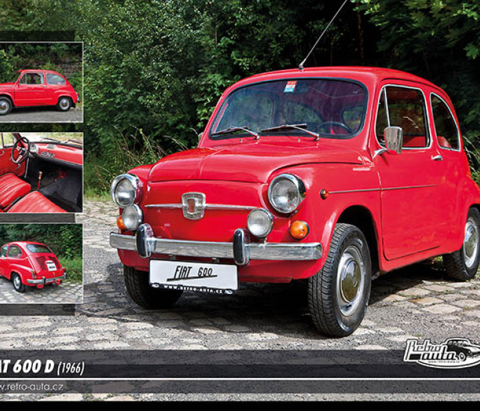 Puzzle - Retro-auta - Puzzle Fiat 600 D (1966)