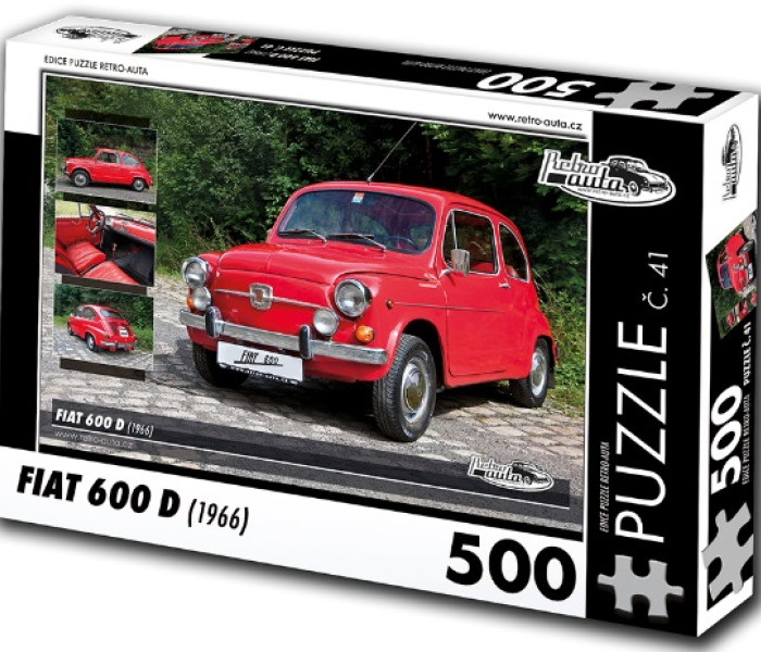 Puzzle - Retro-auta - Puzzle Fiat 600 D (1966)