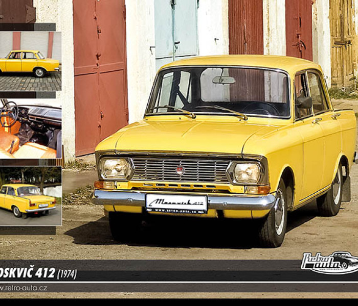 Puzzle - Retro-auta - Puzzle Moskvič 412 (1974)