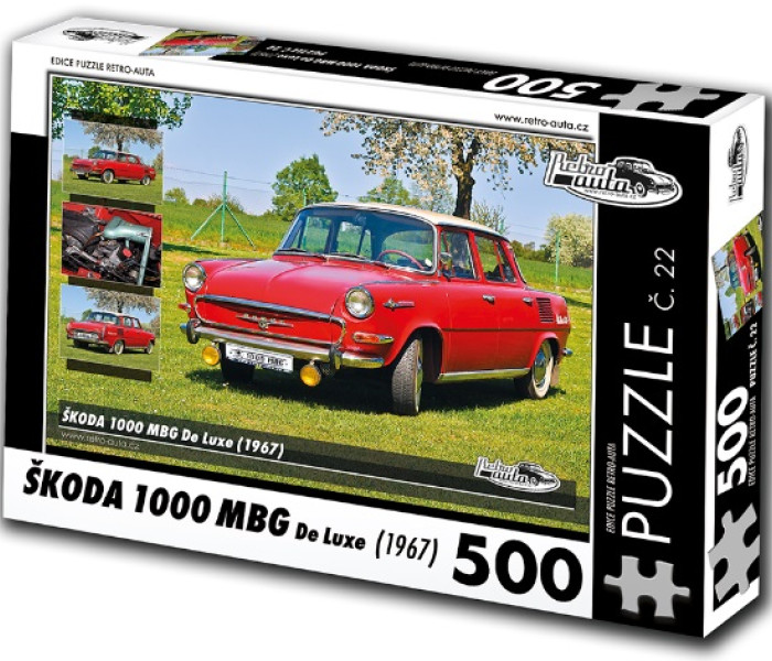 Puzzle - Retro-auta - Škoda 1000 MBG De Luxe (1967)