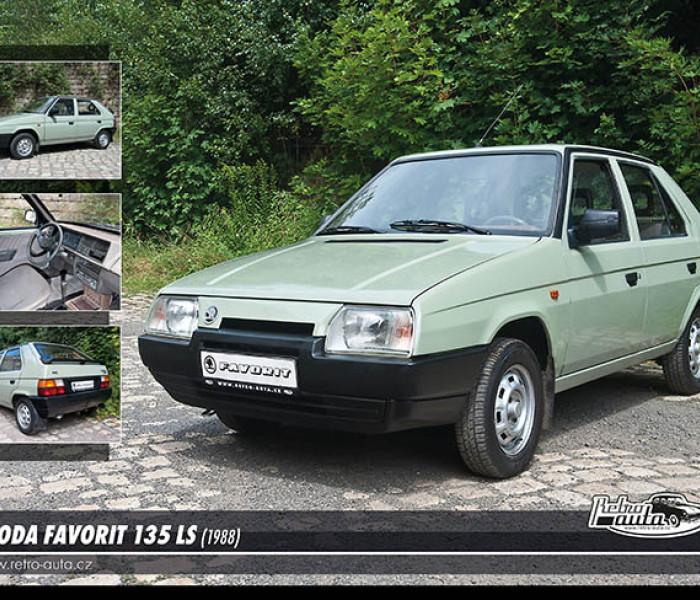 Puzzle - Retro-auta - Puzzle Škoda Favorit 135 LS (1988)