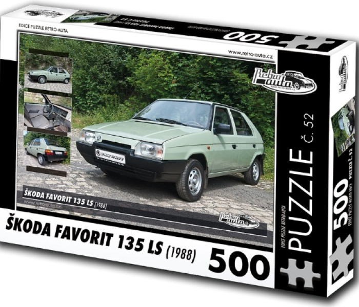 Puzzle - Retro-auta - Puzzle Škoda Favorit 135 LS (1988)