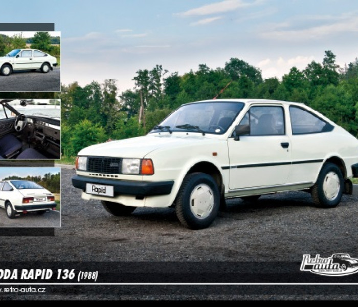 Puzzle - Retro-auta - Škoda Rapid 136 (1988)