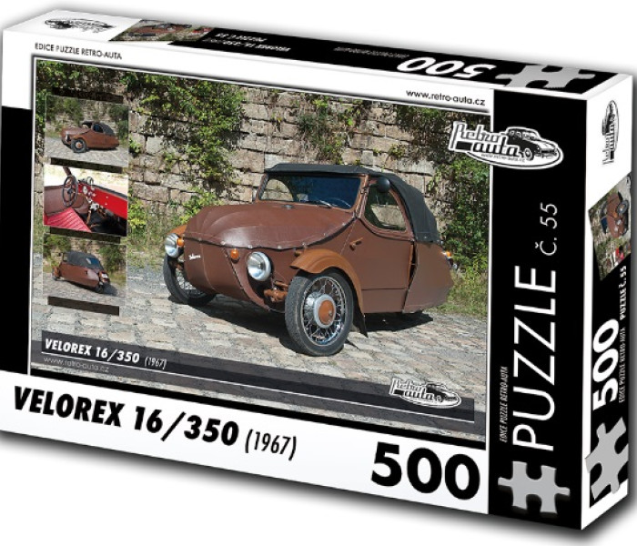 Puzzle - Retro-auta - Puzzle Velorex 16/350 (1967)