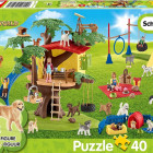 Puzzle - Schmidt - Šťastní psíci + figúrka Schleich