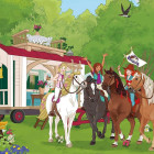 Puzzle - Schmidt - Vychádzka na koni + figurka Schleich