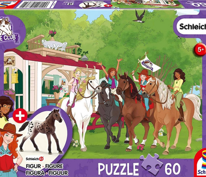 Puzzle - Schmidt - Vychádzka na koni + figurka Schleich