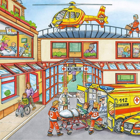 Záchranári + model vrtuľníka