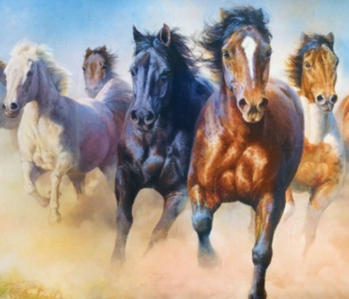 Puzzle - Trefl - Cválajúce kone