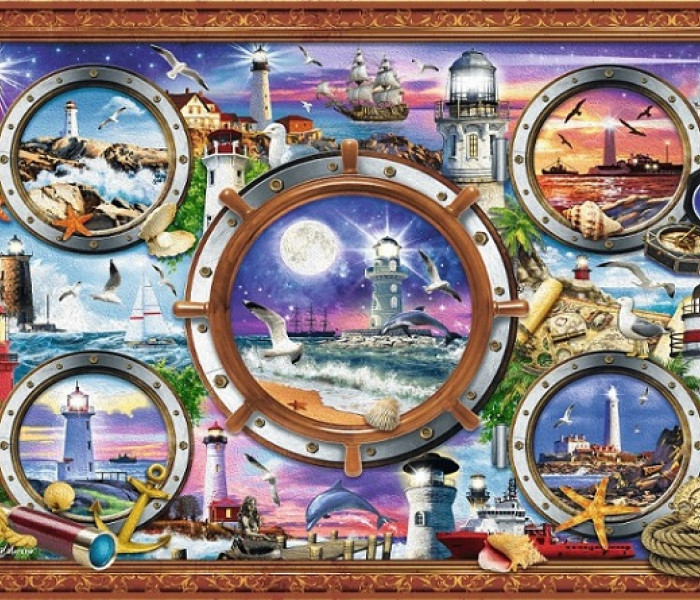 Puzzle - Trefl - Világítótornyok