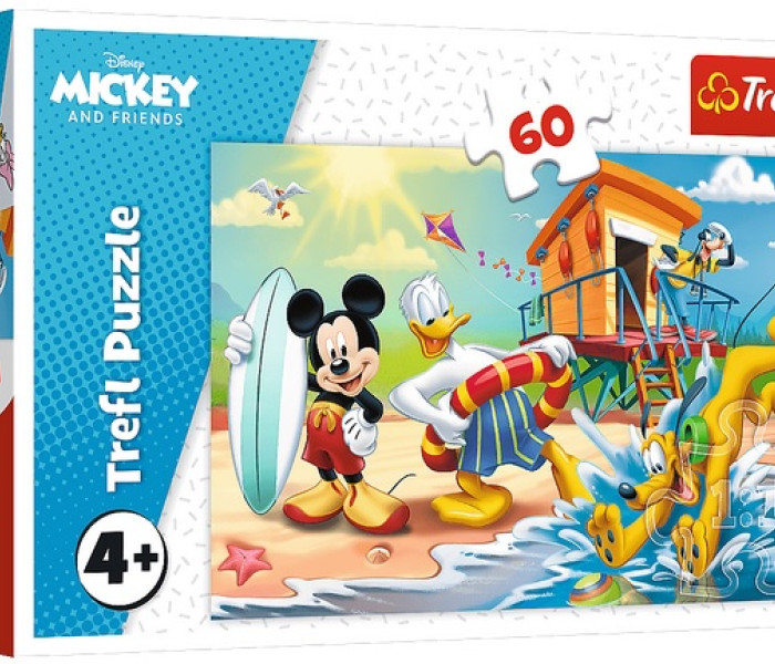 Puzzle - Trefl - Mickey Mouse pe plajă