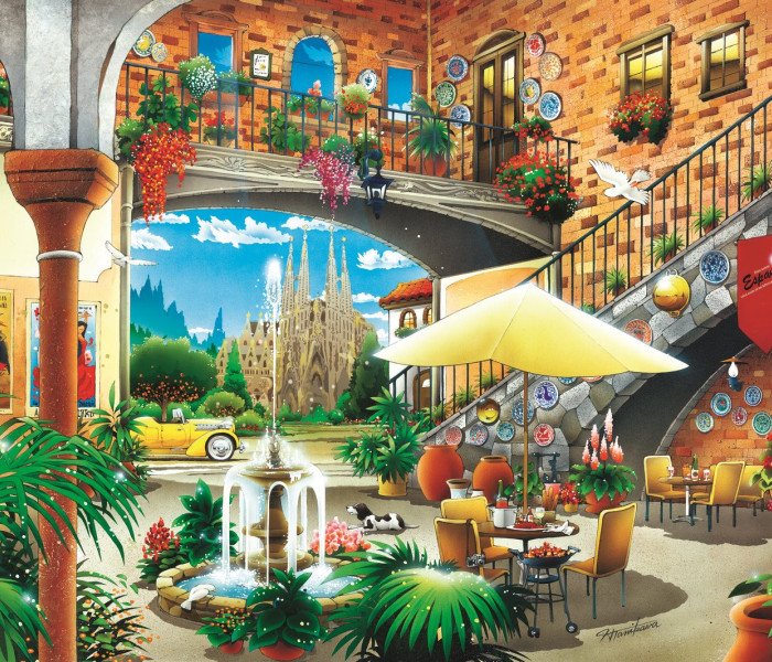 Puzzle - Trefl - Pohľad na Barcelonu