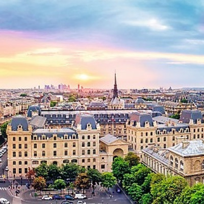 Vedere asupra catedralei Notre-Dame - Puzzle panoramic
