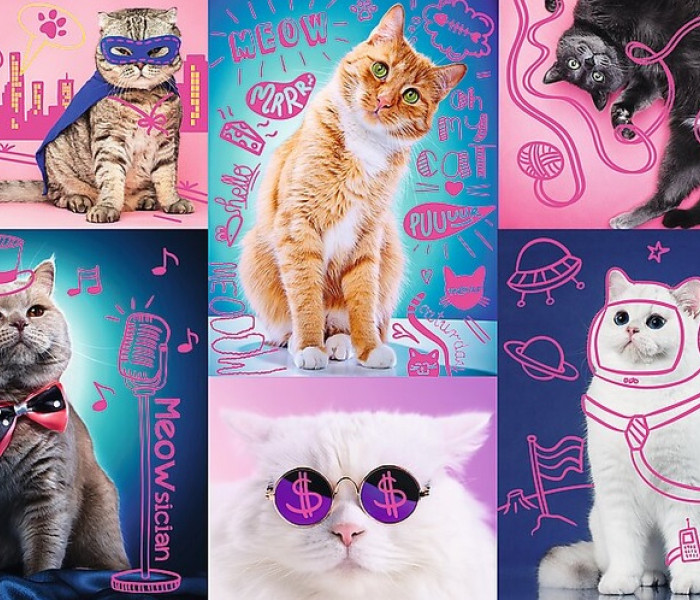 Puzzle - Trefl - Super mačky